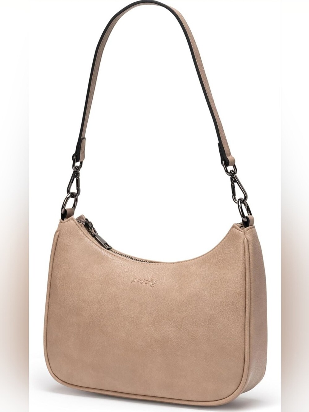 Alldaily Pebbled Shoulder Bag in Beige Taupe